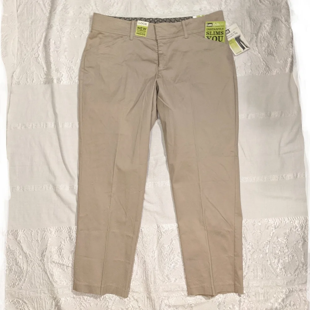 Lee Natural Fit Straight Leg Stretch Khakis - Picture 1 of 5